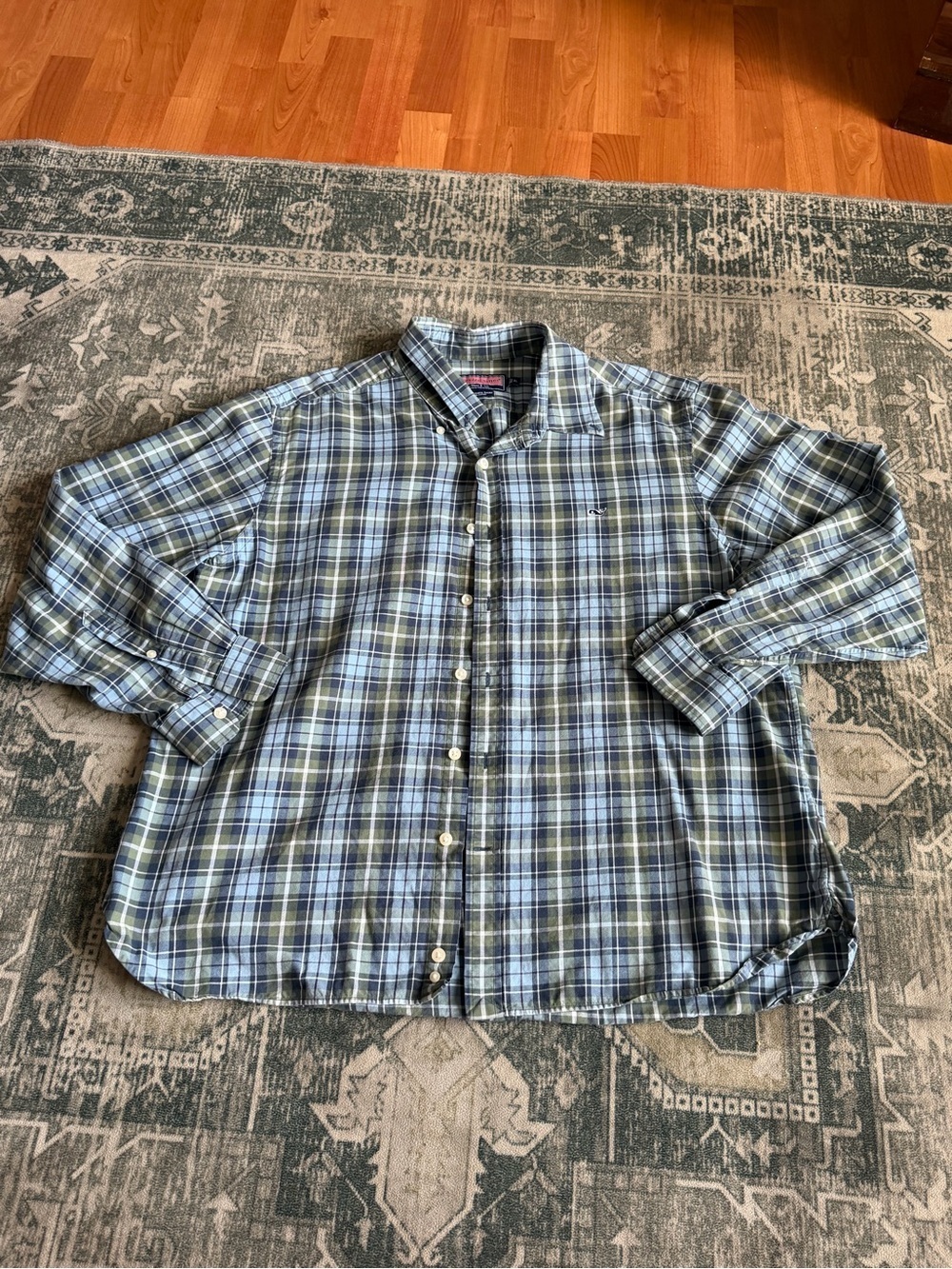 Vineyard vines men’s collegiate shirt button down plaid size XL